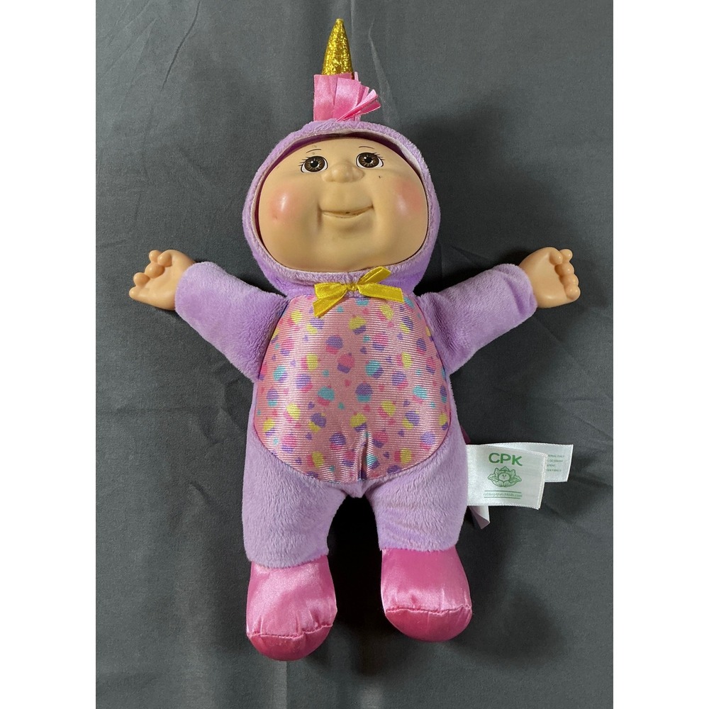 Cabbage Patch Kids Cuties Unicorn Plush Doll Purple Cupcake 2021 Jazwares JZ-78C